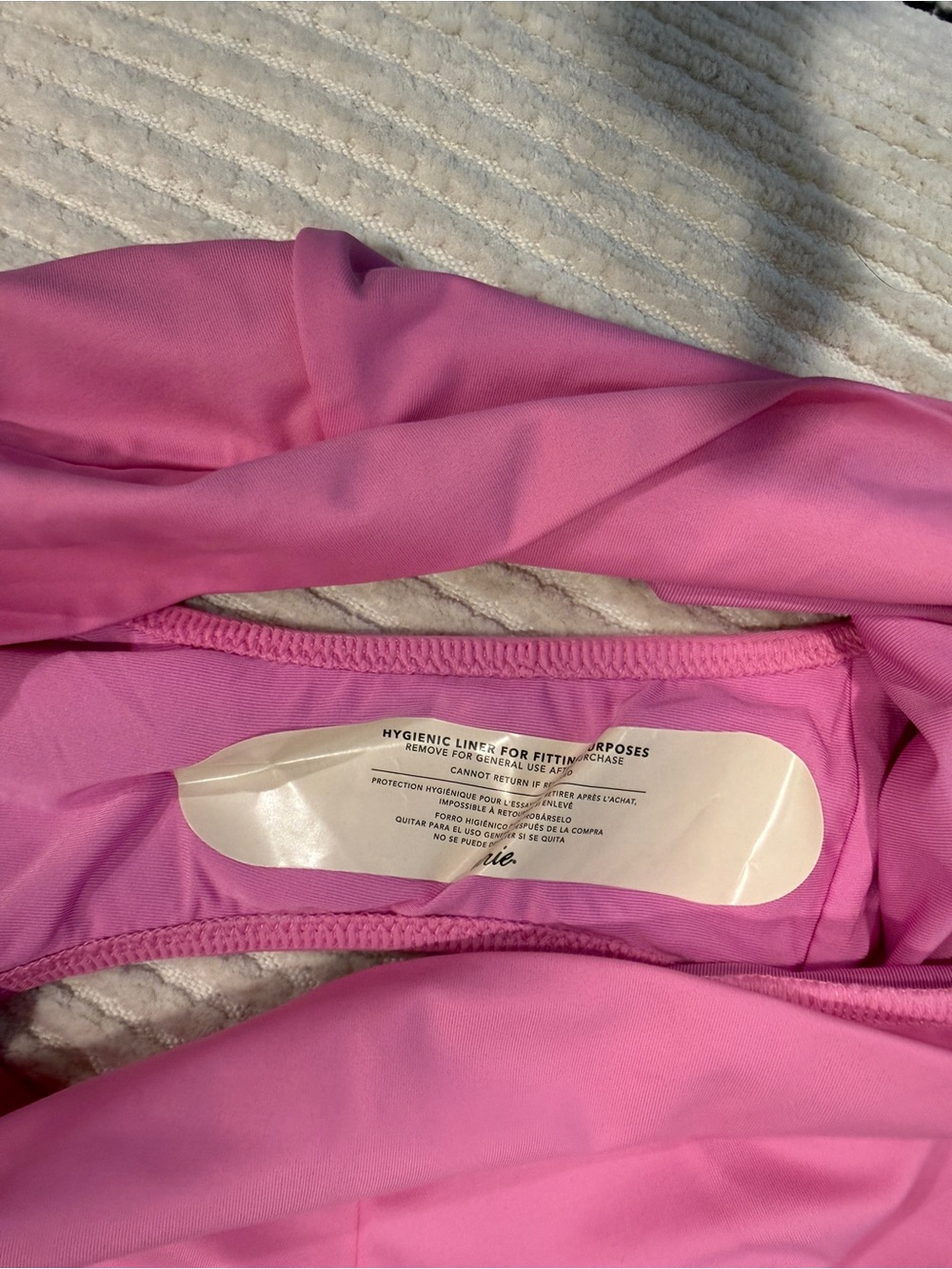 Aerie Crossover High Waisted Bikini Bottom Pink NWT Medium M - Picture 6 of 8